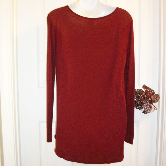 ❄️HP❄️BRENDA's Criss-Cross Front Tunic Top Lg Slv - Picture 5 of 6